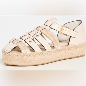 Tory Burch Fisherman Flatform Espadrille Sandals